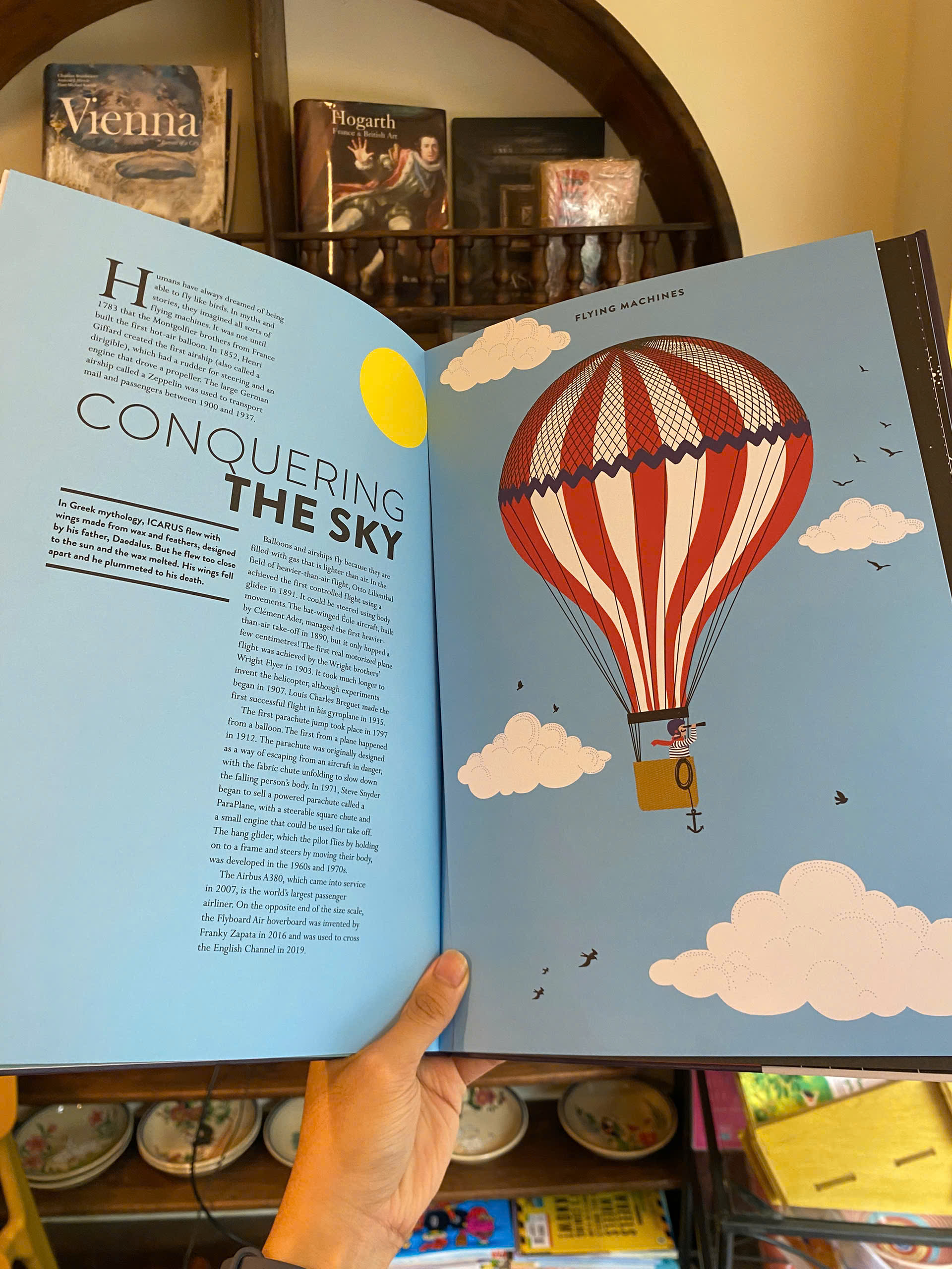 Sách - The Sky by Hélène Druvert | Children's Infographic Book - Science Book | Sách ngoại văn