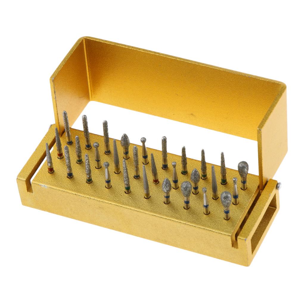 Holder Block Case Stand Box With 30pcs 1.6mm FG Diamond Drills