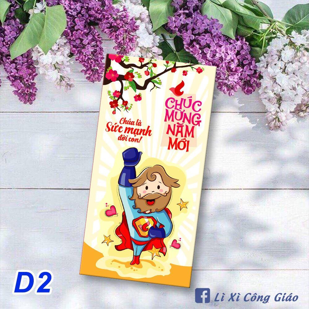 Bao Lì Xì Công Giáo mẫu D2 - Lì xì Tết 2022 - Quà tặng Công Giáo ý nghĩa
