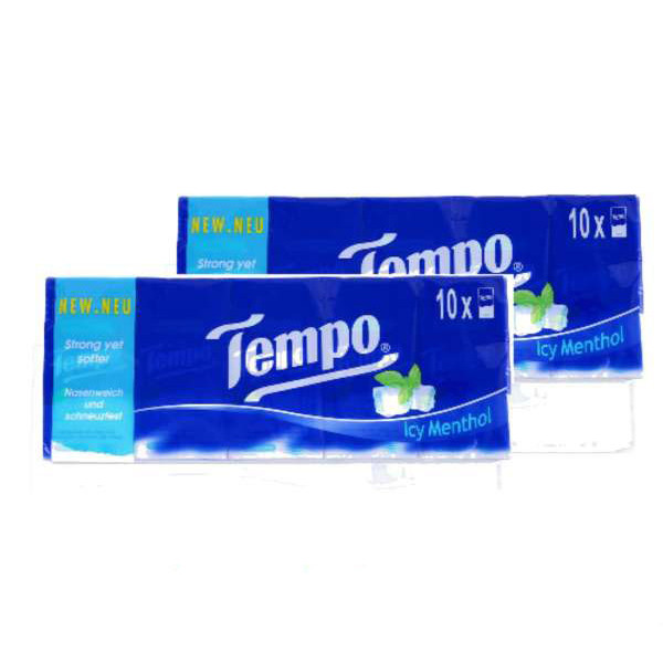 Combo 2 lốc khăn giấy Tempo Icy Menthol 30x10x8