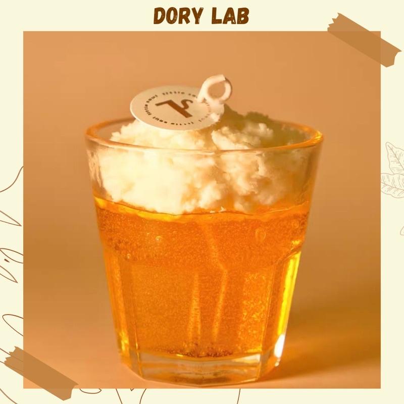 Nến Thơm Ly Bia Size Lớn 220ml Không Khói Handmade Độc Đáo - Dory Lab