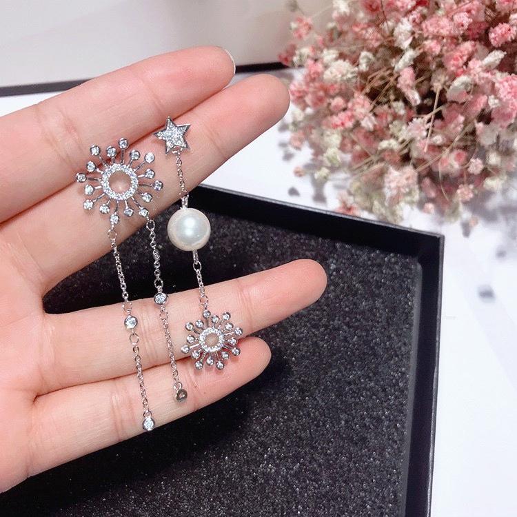 Bông Tai Bạc Ý S925 Cao Cấp Hình Hoa Mặt Trời
