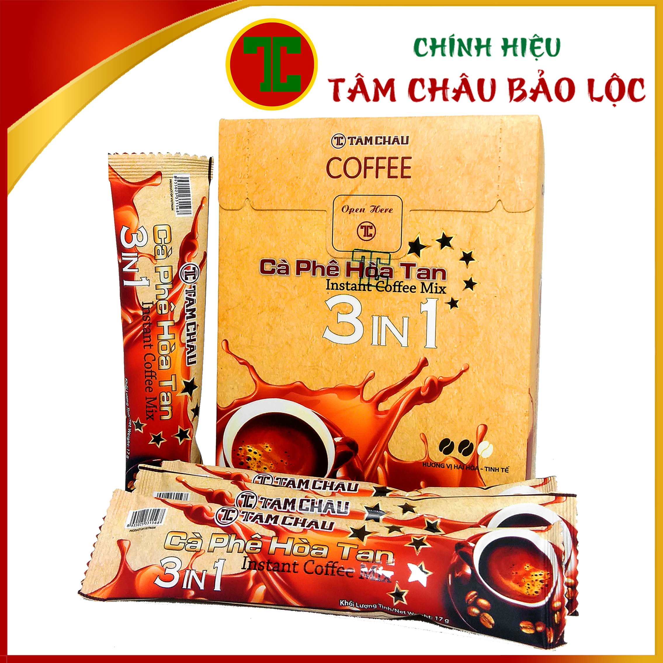 Coffee Hòa Tan 3in1 Tâm Châu 340Gr