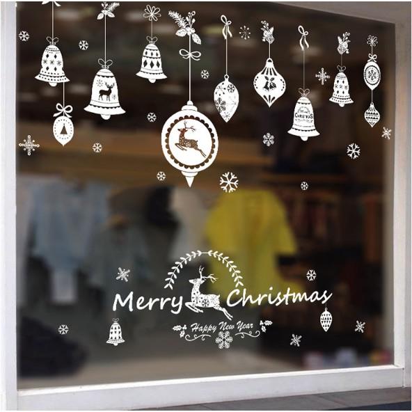 Decal trang trí tường Noel - Rèm Chuống biểu tượng Nai Bắc Âu