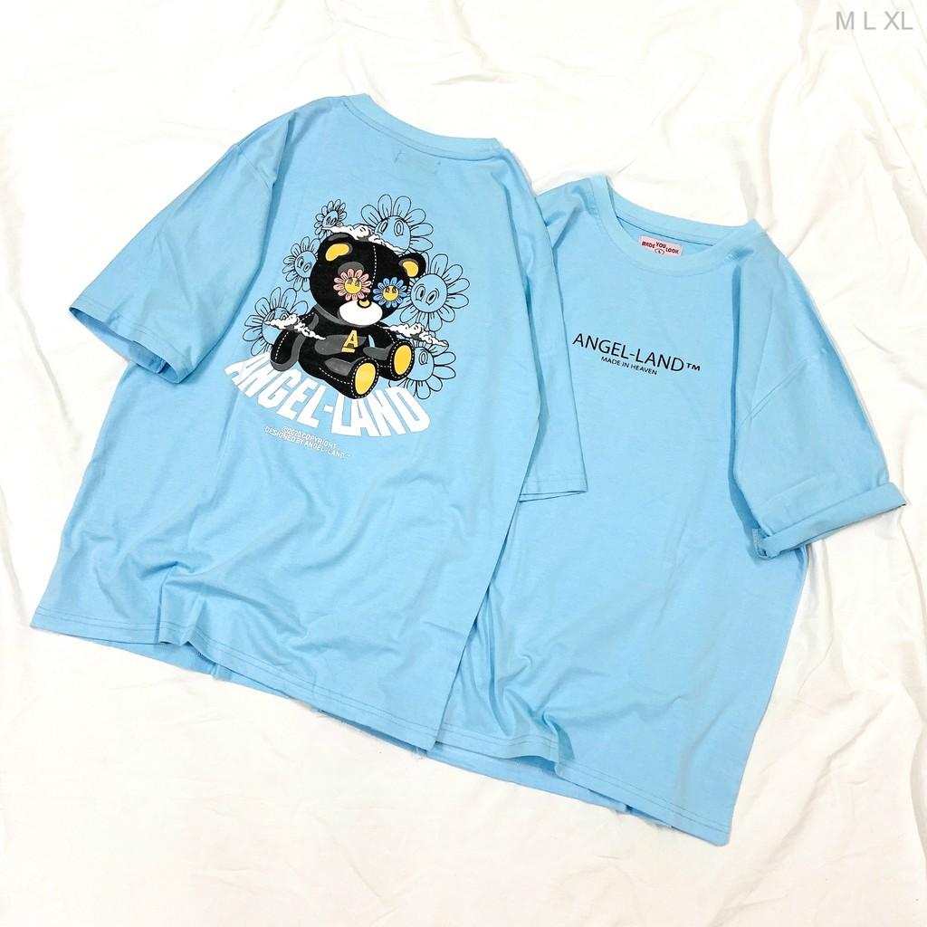 Áo Thun Tay Lỡ Form Rộng Unisex ANGEL-LAND HEAVEN Ulzzang Couple