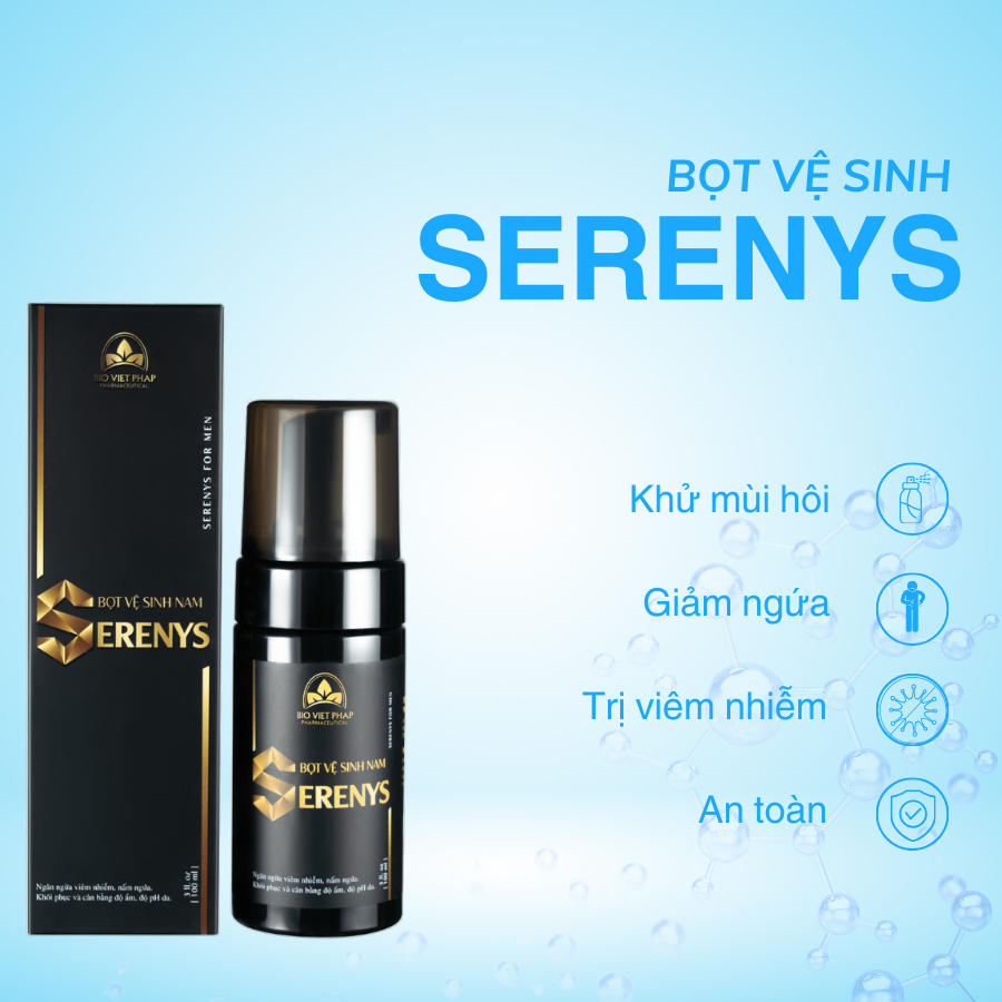 Bọt vệ sinh Serenys 100ml – Ngăn ngừa nấm ngứa ở nam