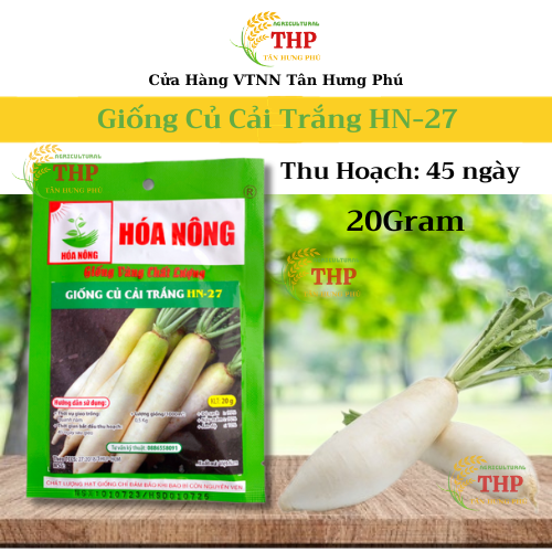 Hạt giống Củ Cải Trắng HN-27 | Hạt Giống | gói 20gr