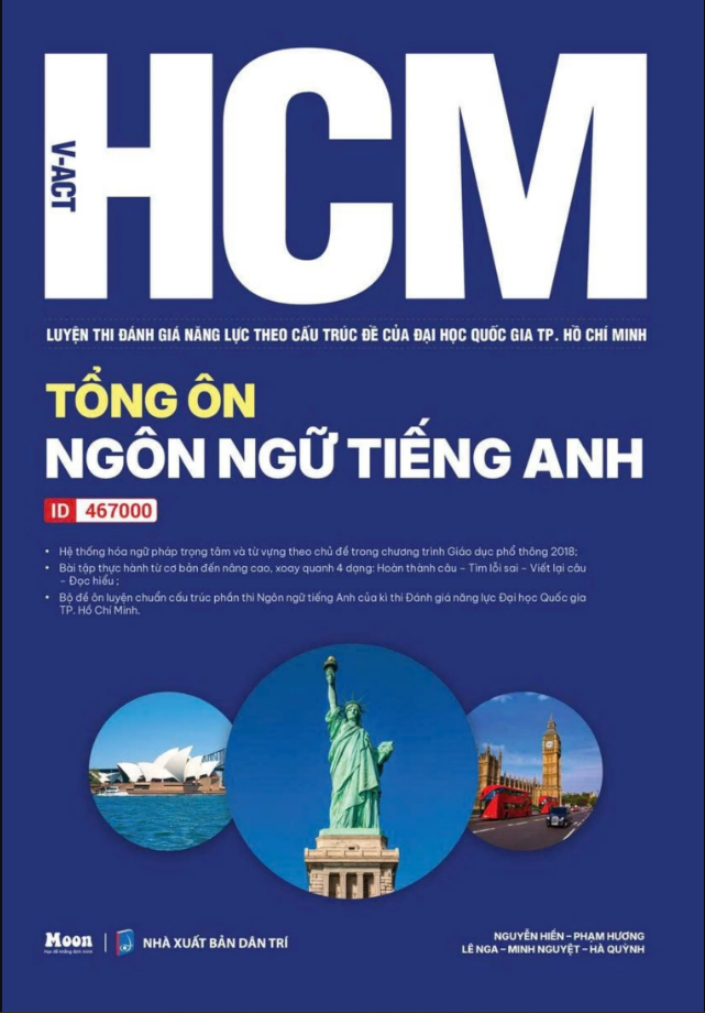 Sách - V-ACT HCM - Luyện Thi Đánh Giá Năng Lực Đại Học Quốc Gia TP. Hồ Chí Minh - Tổng Ôn Ngôn Ngữ Tiếng Anh