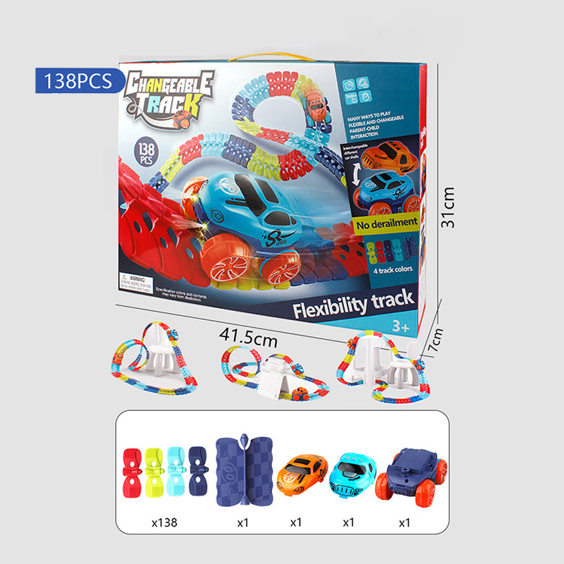 Bộ lắp ráp đường đua ô tô 138 chi tiết cho bé trai