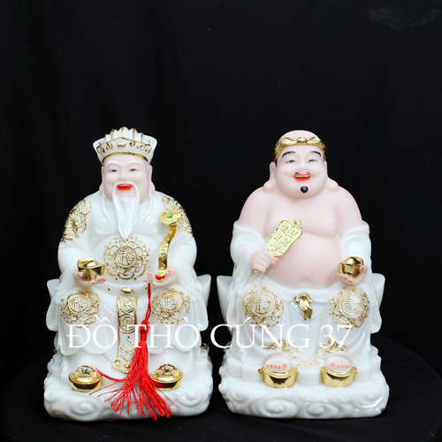 THẦN TÀI THỔ ĐỊA MÀU TRẮNG - BỘT ĐÁ CAO CẤP - HÀNG NHẬP KHẨU