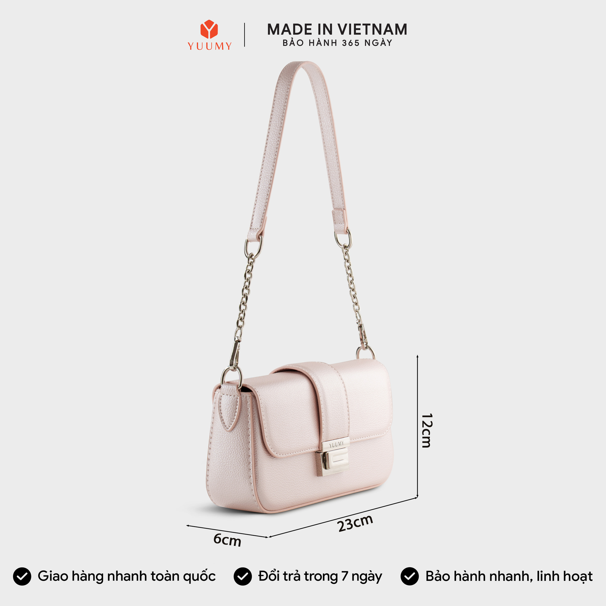 Túi đeo chéo nữ YUUMY YN316 (BST Pink Obsessed)