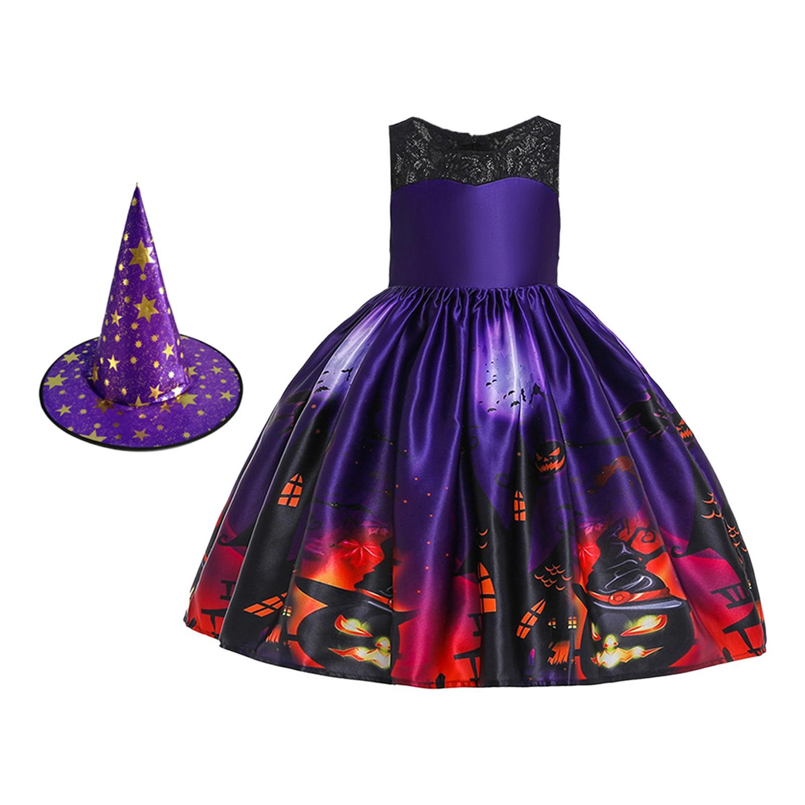 Girl Witch Halloween Costume Dress Fancy Dress Cosplay Festival Party Outfit