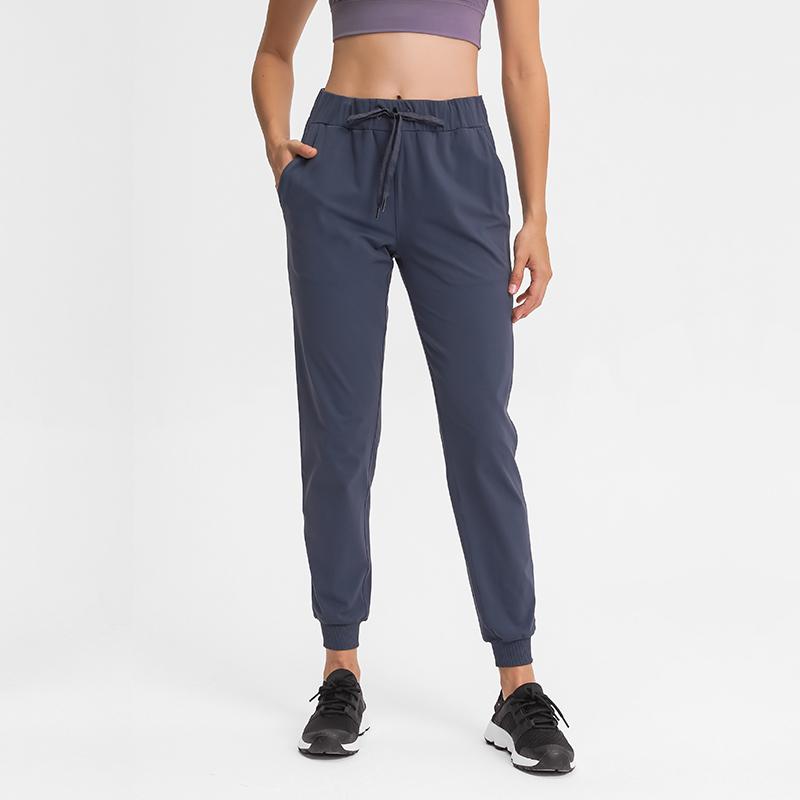 DEEPSENCE 2021 Mới Thể Thao Nữ Dài Thấm Hút Mồ Hôi Cho Chạy Bộ Thời Trang Quần Rời Quần Jogger Phù Hợp Với Áo Nữ Dây Rút Tập Yoga
