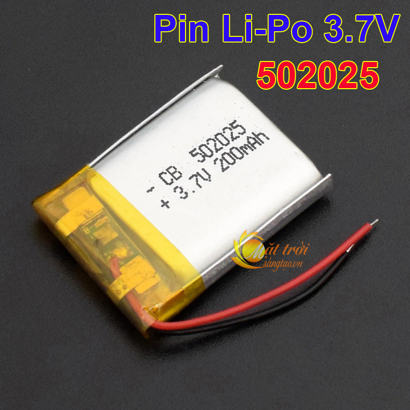 Pin Li-Po 3.7V 502025 200mAh (Lithium Polyme)