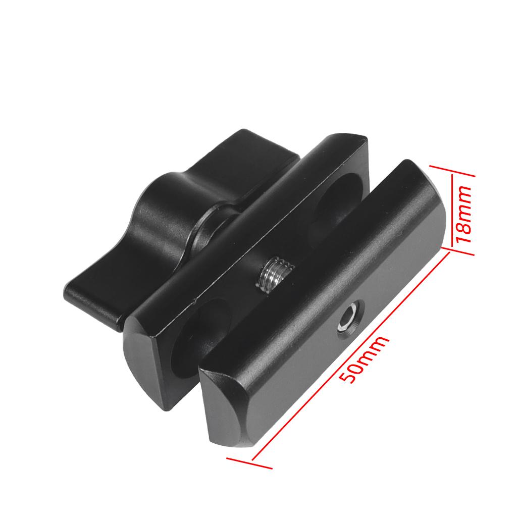 Bóng 17mm Gắn vào Bộ chuyển đổi vít 1/4 cho Gopro 10 9 8 Camera hành động Ổ cắm đôi 17mm Kẹp cánh tay Ballhead Giá đỡ kết nối