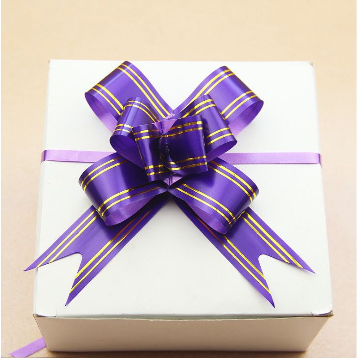 NƠ RÚT GÓI QUÀ 3CM DÀI 48CM TRANG TRÍ HỘP QUÀ GIỎ QUÀ