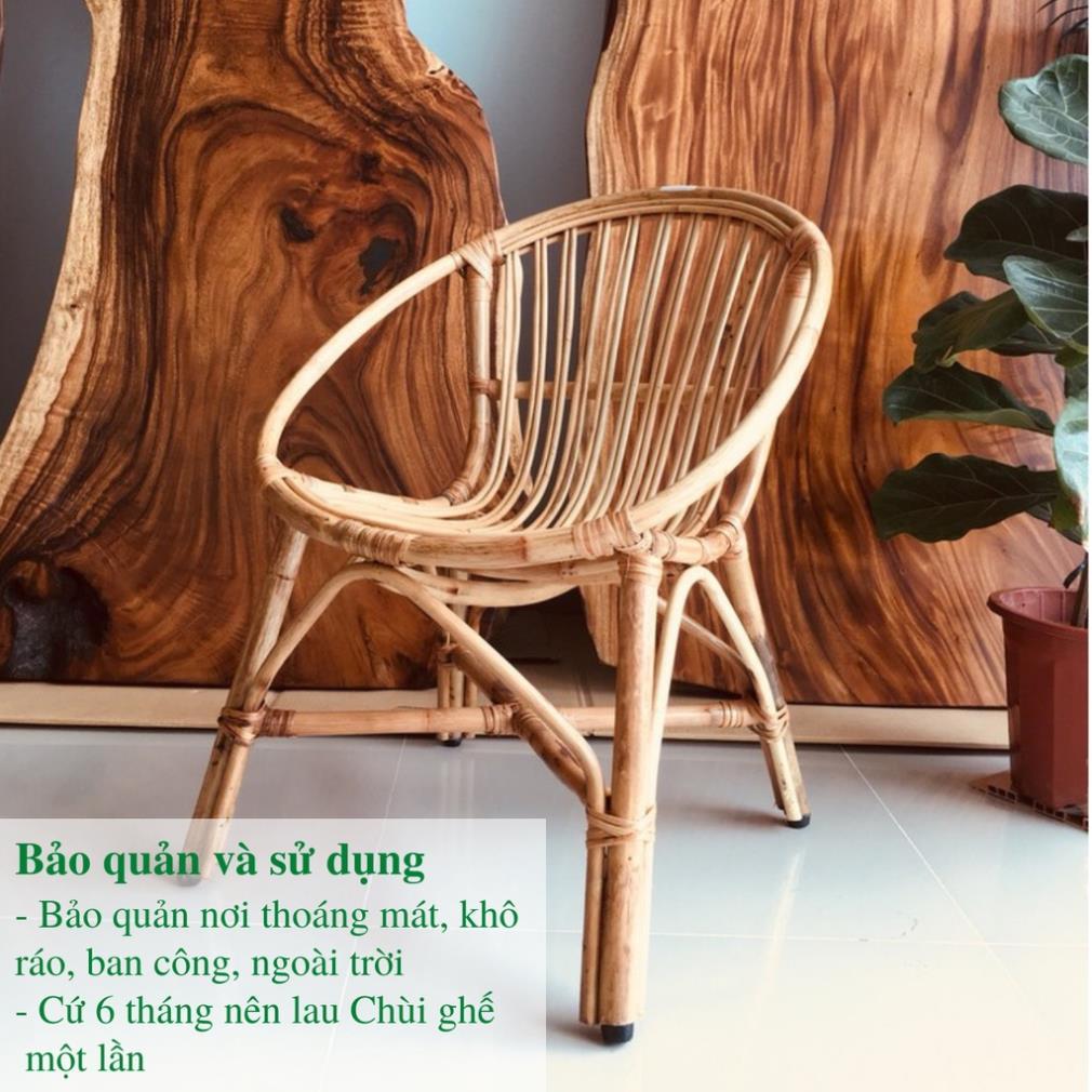 Ghế lười thư giãn mây tre con sò Cao Cấp, trang trí, decor phòng khách, sân vườn, bàn ghế uống trà / HealHomes