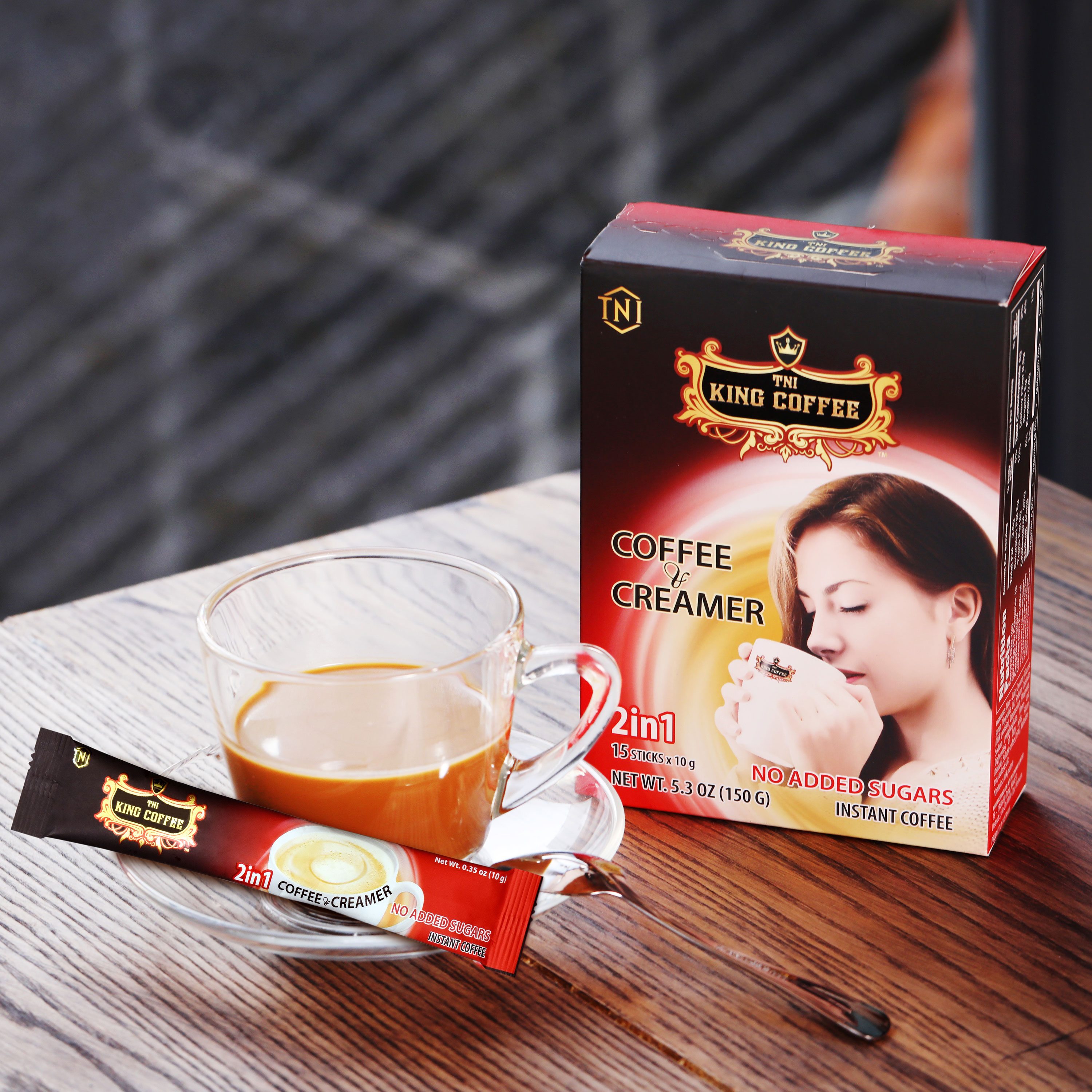 Combo 1 Hộp CFĐ HT Espresso KING COFFEE - Hộp 100 gói x 2.5g + Tặng 1 Hộp CF HT 2IN1 KING COFFEE - Hộp 15 gói x 10g