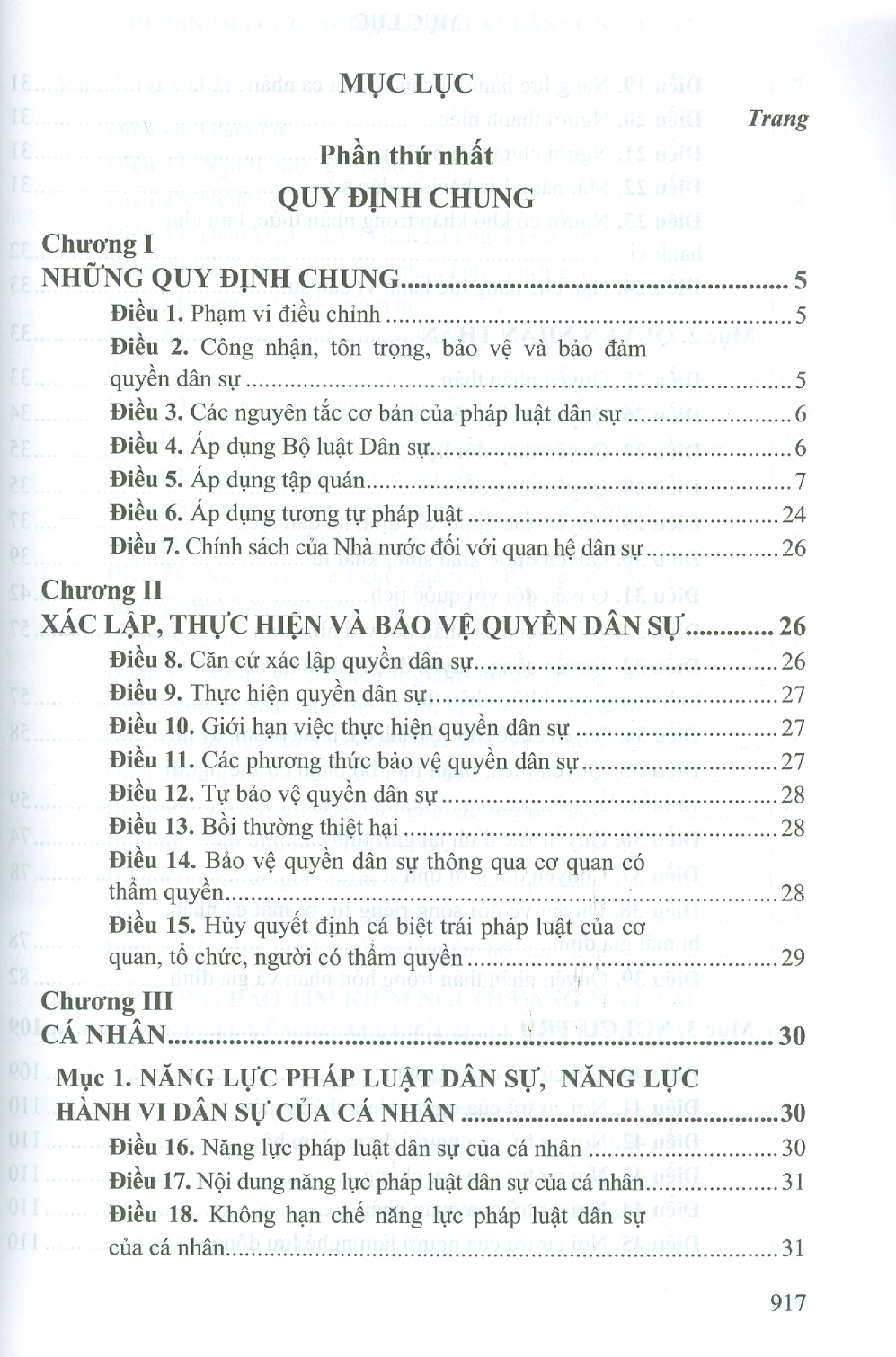 Chỉ Dẫn Tra Cứu, Áp Dụng Bộ Luật Dân Sự Năm 2015