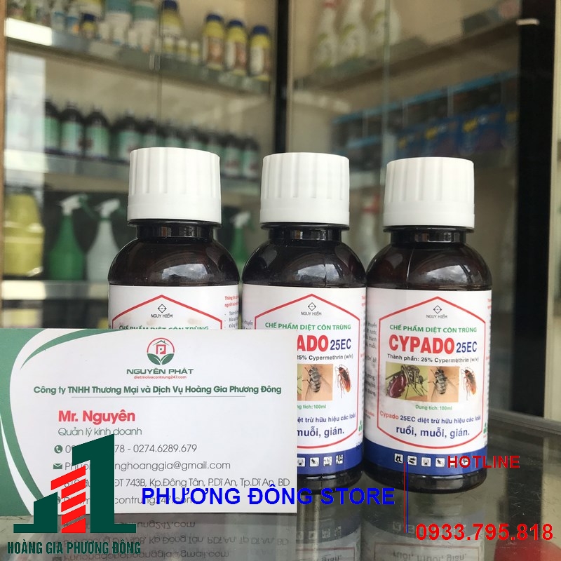 Thuốc diệt muỗi và côn trùng Cypado 25EC (lít)- 100ml