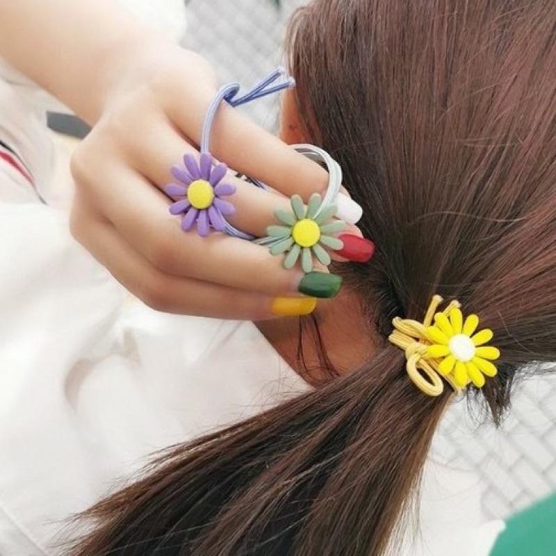 Dây Cột Tóc Hoa Cúc Thời Trang Xinh Xắn Nhiều Màu