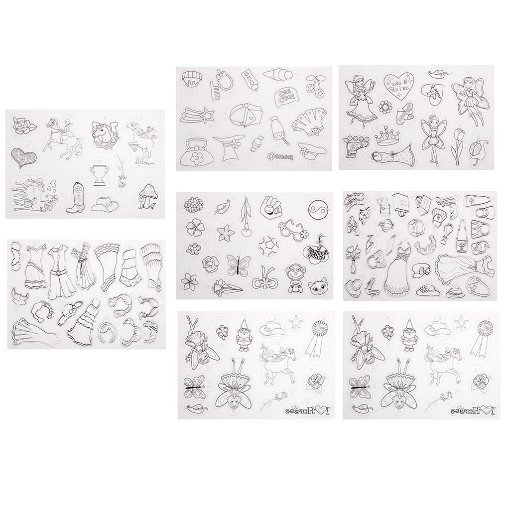 8 Tờ Nhiều Bạn Gái Dễ Dàng Tự Làm Máy In In Phun Rõ Ràng Thu Nhỏ Nhựa Co Lại Bộ Phim Co Giấy Tự Làm Móc Khóa,