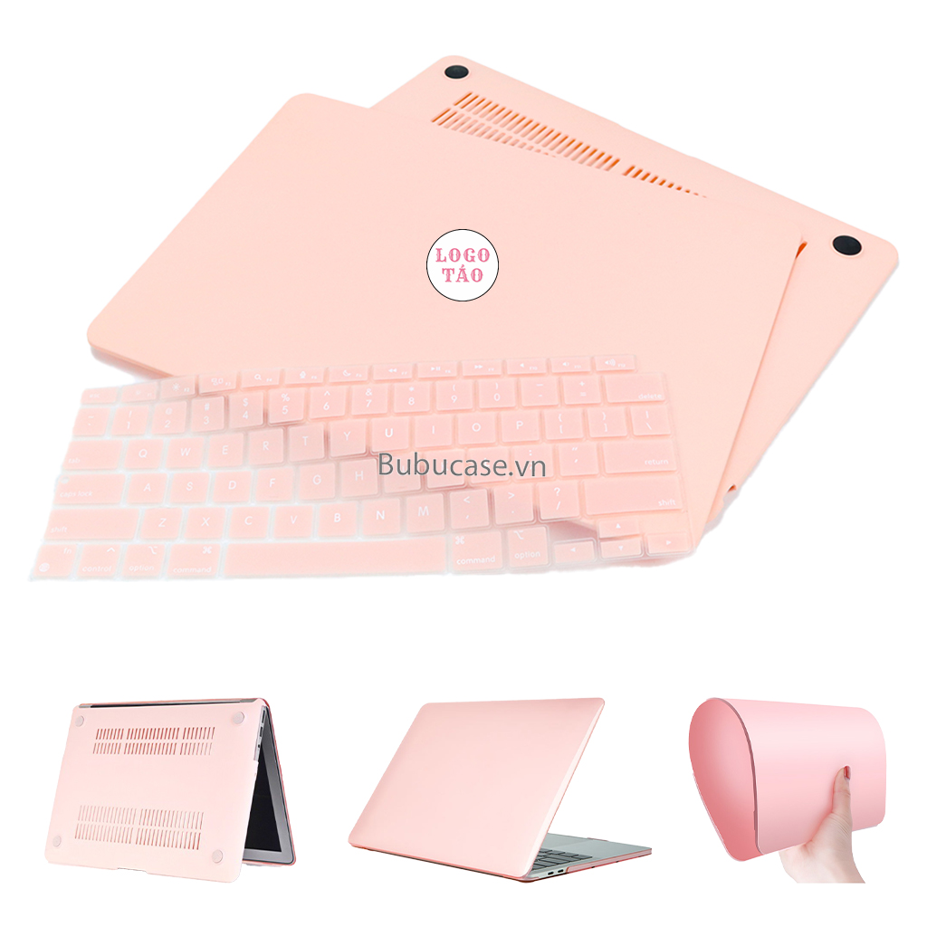 Ốp dành cho Macbook - Case For Macbook Nhựa Dẻo Màu Pastel Thanh Lịch - Loại Hở Táo - Combo 2 in 1 Tặng Kèm Phủ Phím Cùng Màu - Full Dòng Máy