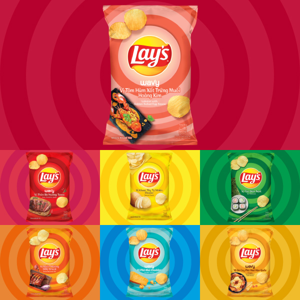 Combo 4 Snack Lay's 95G Vị Tôm Hùm Xốt Trứng Muối Hoàng Kim