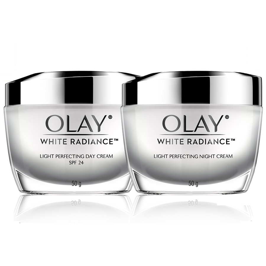 Combo Kem Dưỡng Ẩm Trắng Da Ngày Đêm Olay White Radiance 50g