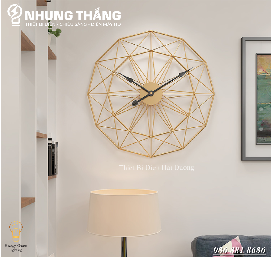 Đồng Hồ Treo Tường DH-98 - Trang Trí Nghệ Thuật Cao Cấp - Kiểu Dáng Hiện Đại , Sang Trọng - Đường Kính 50cm