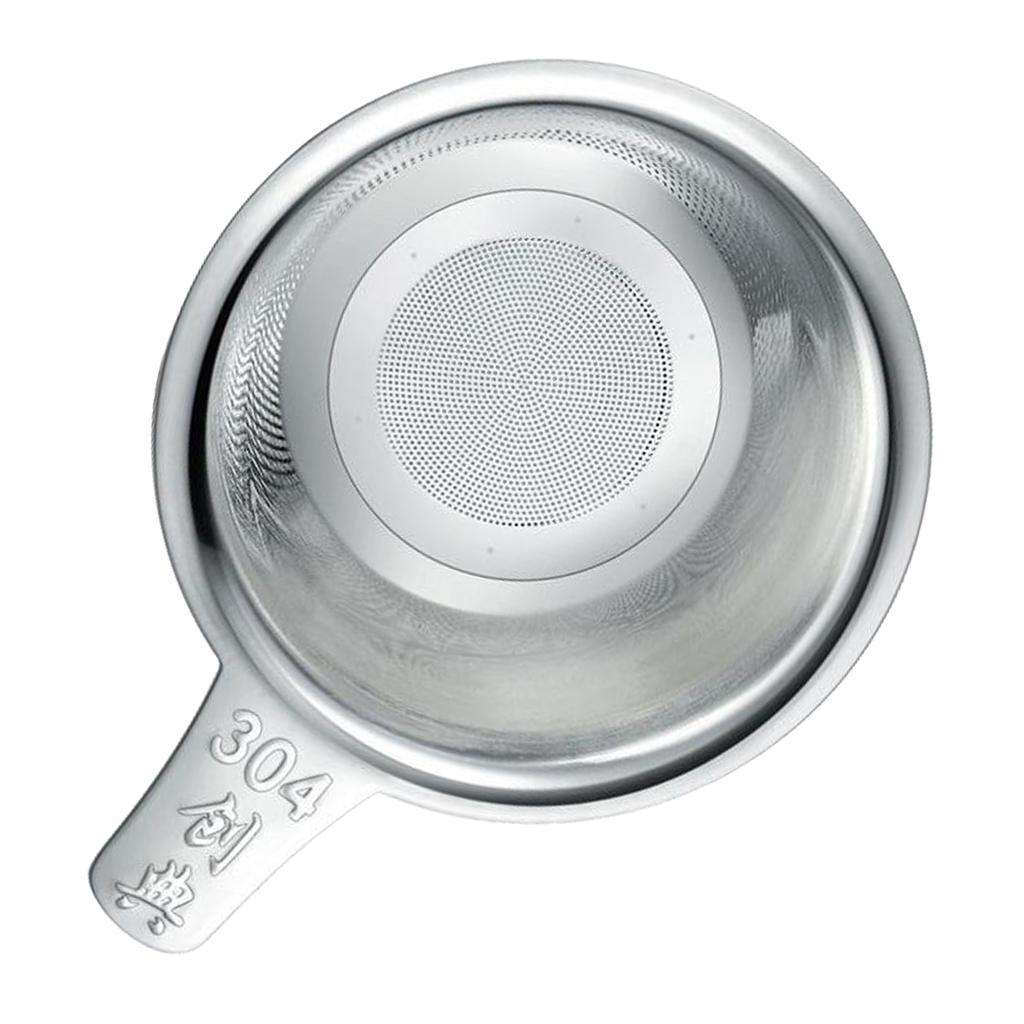 Stainless Steel Round Tea Infuser Filter Strainer Sieve Tray Metal Cup