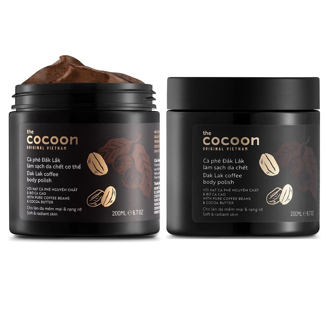 Combo Cà phê Đắk lắk làm sạch da chết Cocoon 200ml - Thanh Mộc Hương Hà Tĩnh