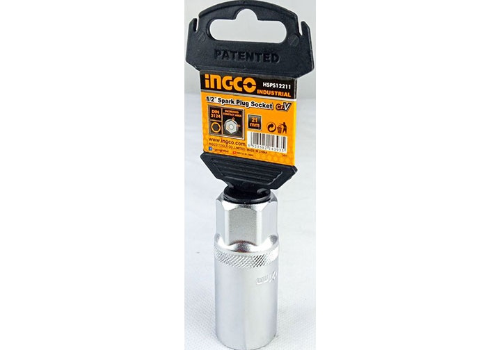 Đầu tuýp mở bugi  1/2"-21mm ingco HSPS12211