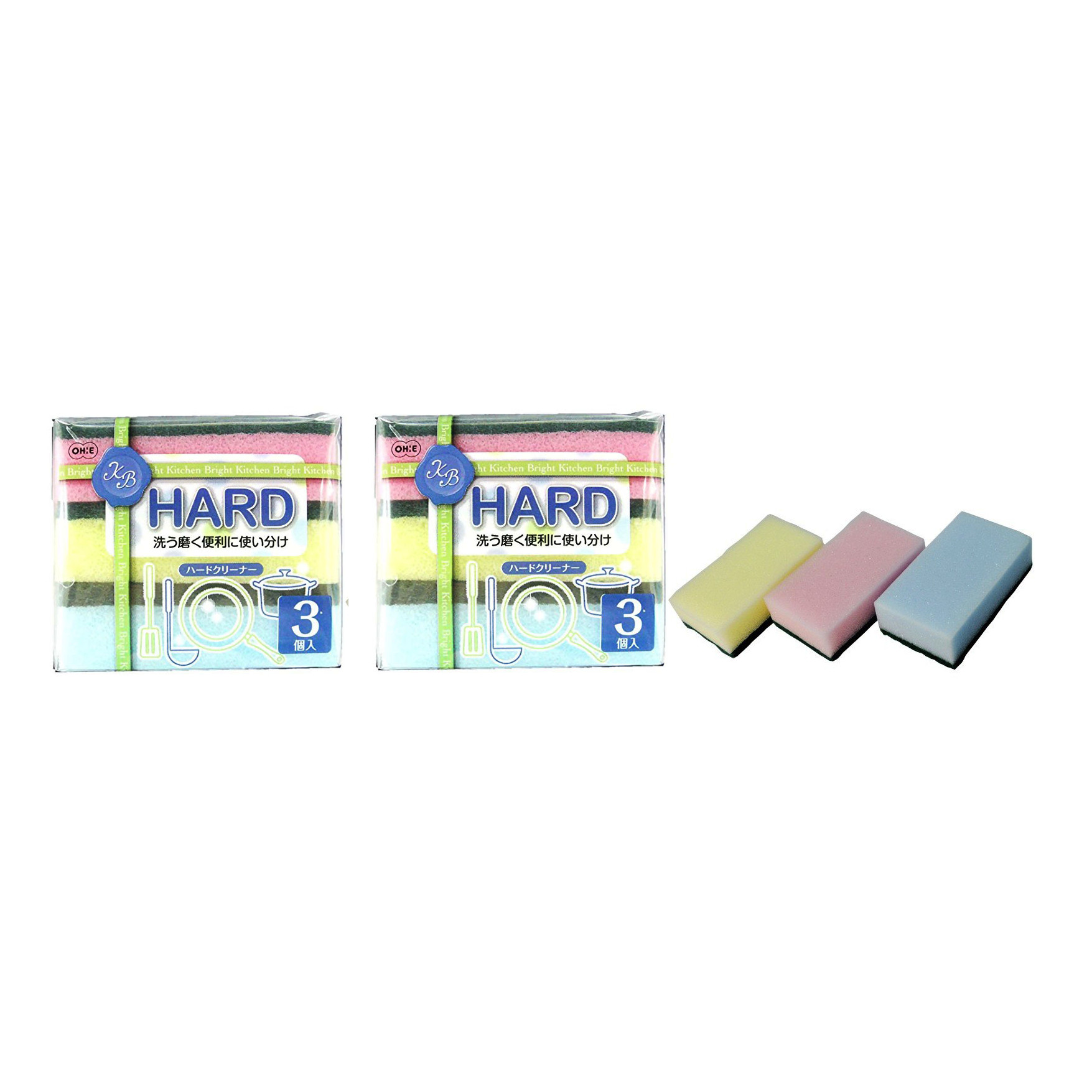 Combo 03 Set mút cọ rửa đa năng Ohe - Hàng nội địa Nhật Bản