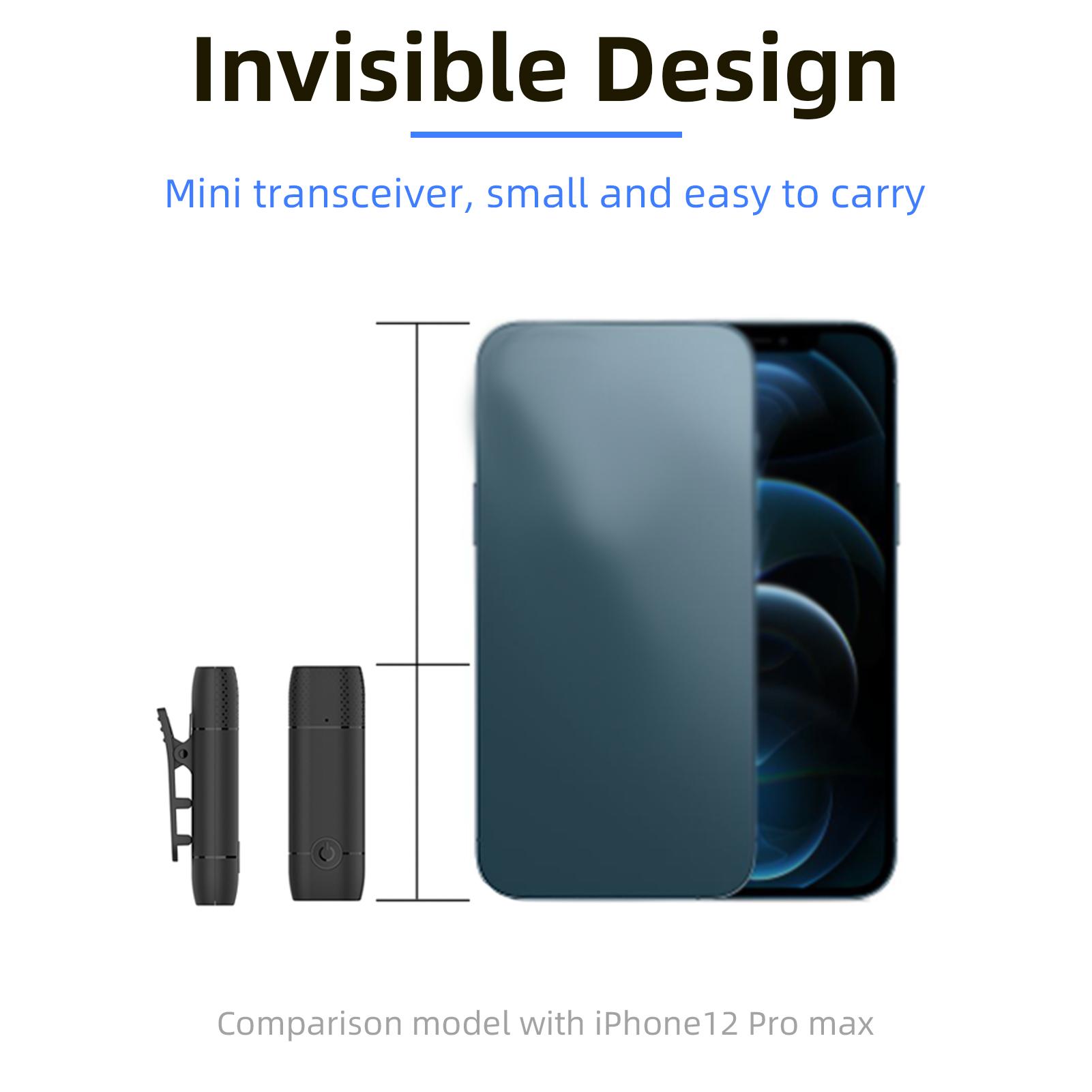 M10 Wireless Lavalier 2.4G Microphone 360°Omnidirectional Lapel Mic Noise Reduction For Type-C Android Smartphone Tablet