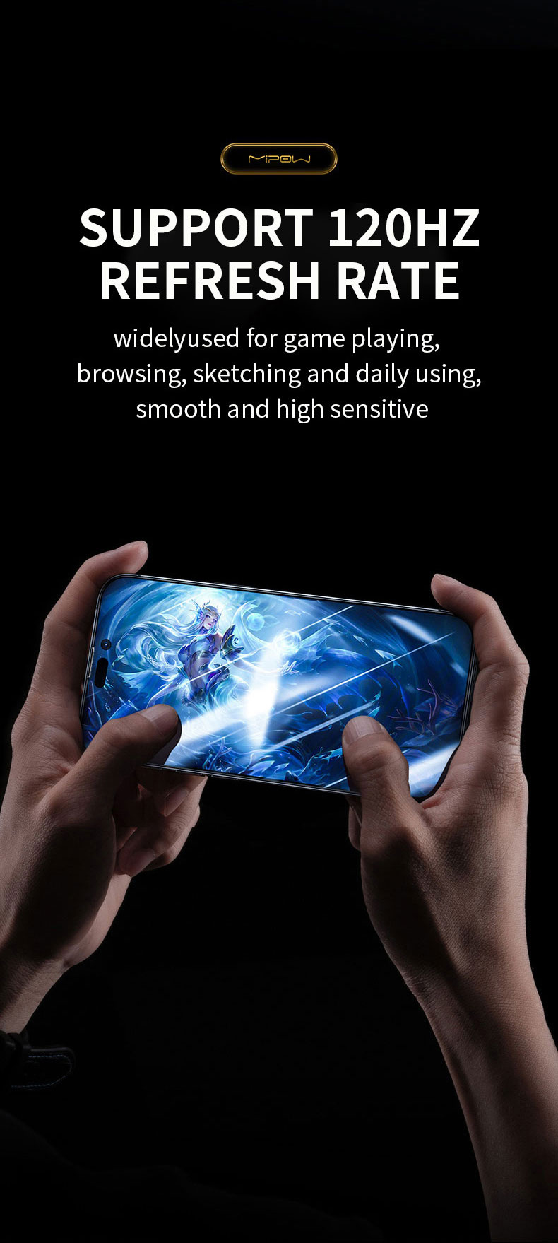 Dán cường lực dành cho iPhone 14/14 Plus/14 Pro/14 Pro Max MIPOW KINGBULL PREMIUM SILK BJ407 - Hàng Chính Hãng
