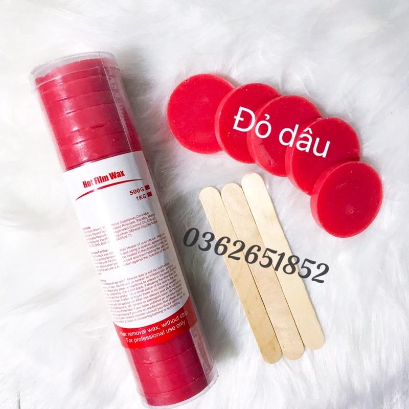 Sáp wax lông dạng viên 500g tặng kèm que gỗ quết sáp