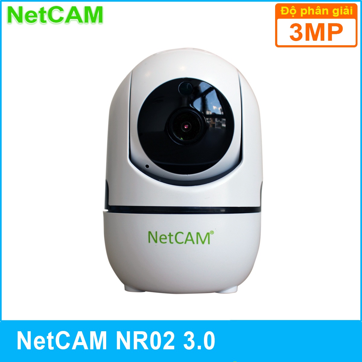 Camera IP WiFi Giám Sát An Ninh NetCAM NR02, độ phân giải 3.0MP - Hàng Chính Hãng