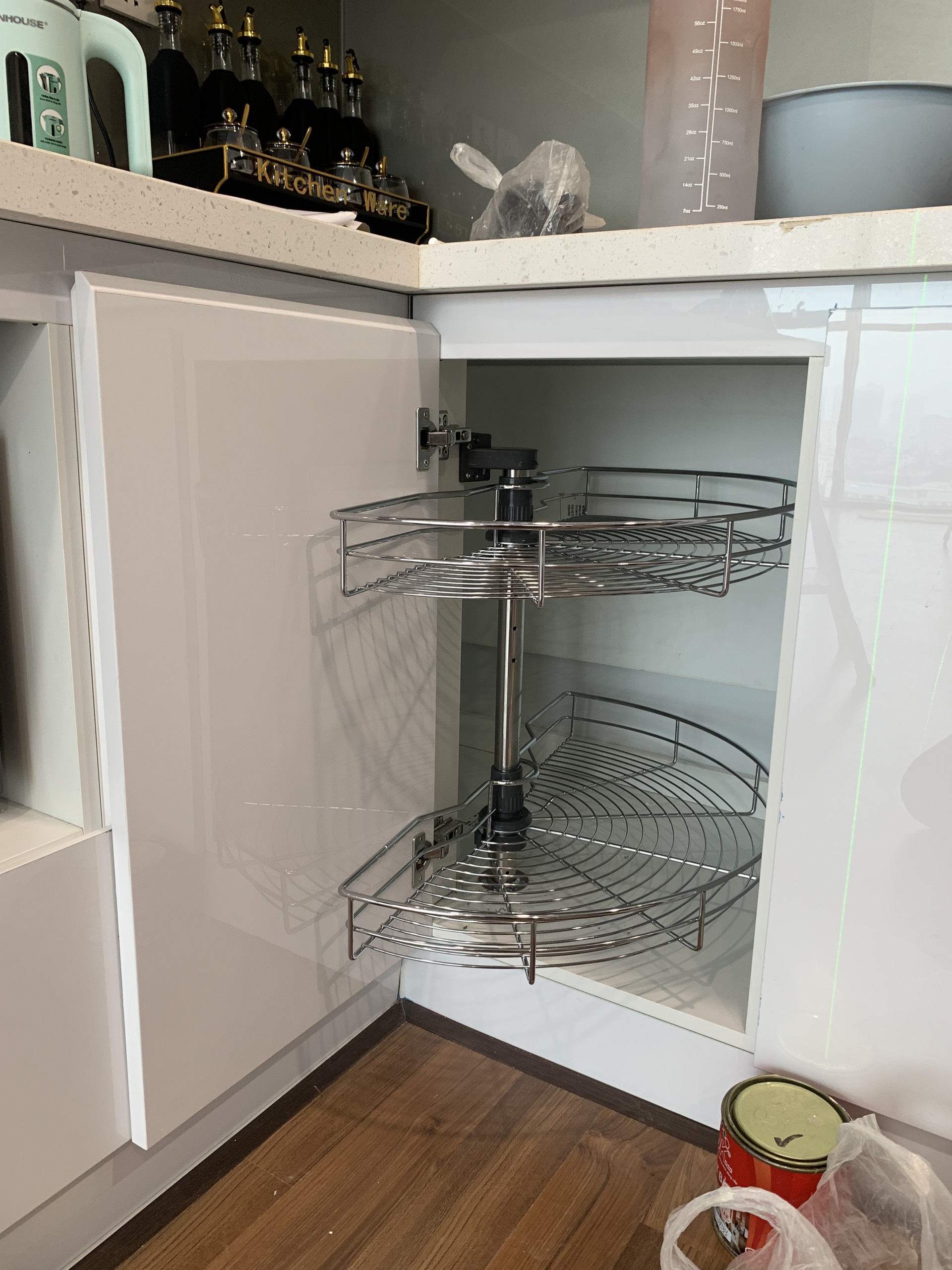 Mâm Xoay 1/2 TAKI INOX 304 Tủ Bếp - Bảo Hành 10 Năm - Có Thợ Lắp Đặt