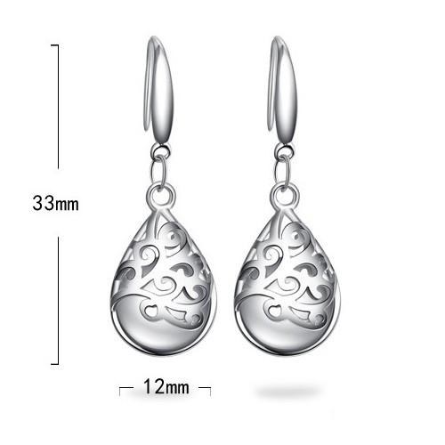 Bộ trang sức Dây chuyền Bông tai đá nhân tạo hình giọt nước BHB42