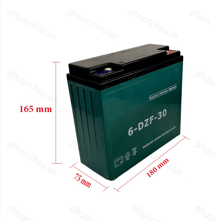 Ắc Quy Xe Máy Điện 6-DPB-30 12V-30AH, acquy dùng cho Loa Kéo, Năng Lượng Mặt Trời