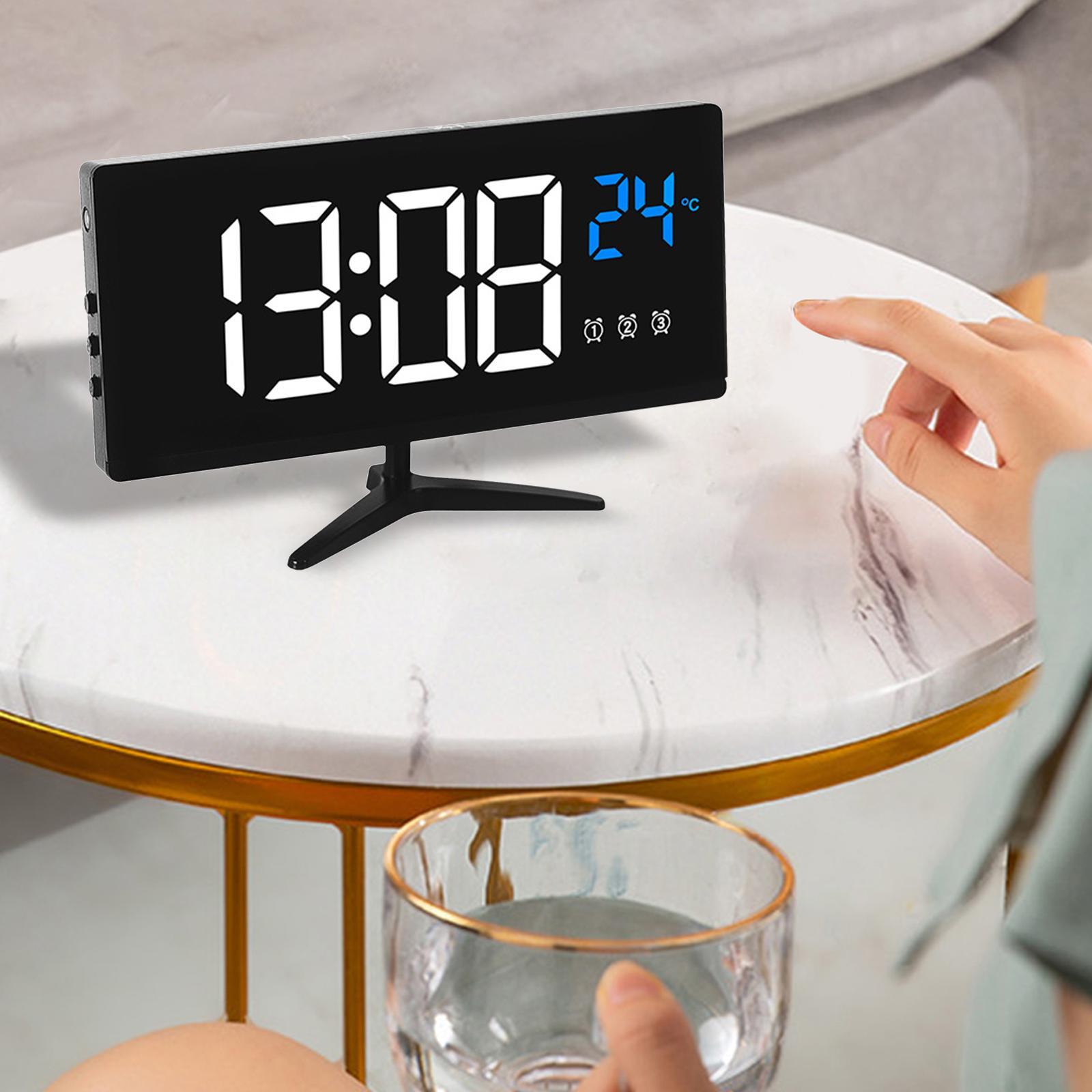 Electronic Table Digital Alarm Clock with Temperature Display Multi Function