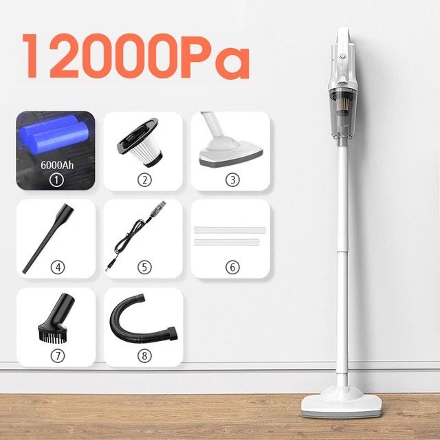 Máy Hút Bụi Cầm Tay Không Dây Sử Dụng Pin Sạc DAMAS Vacuum Cleaner D610W - Hàng Chính Hãng