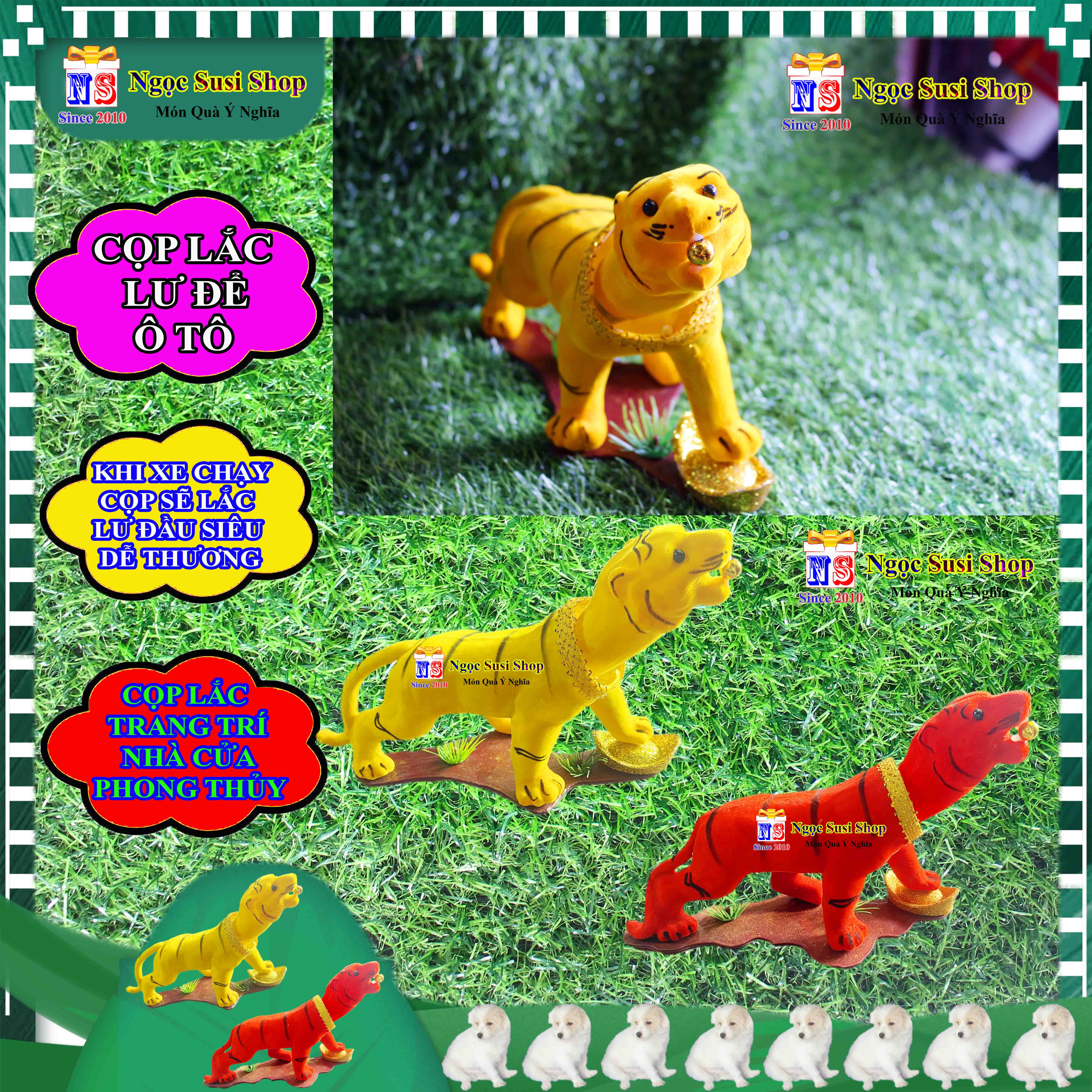 CON HỔ ĐỂ TAPLO Ô TÔ XE HƠI LẮC LƯ ĐẦU PHONG THỦY - CON CỌP ĐỂ Ô TÔ PHONG THỦY LẮC LƯ