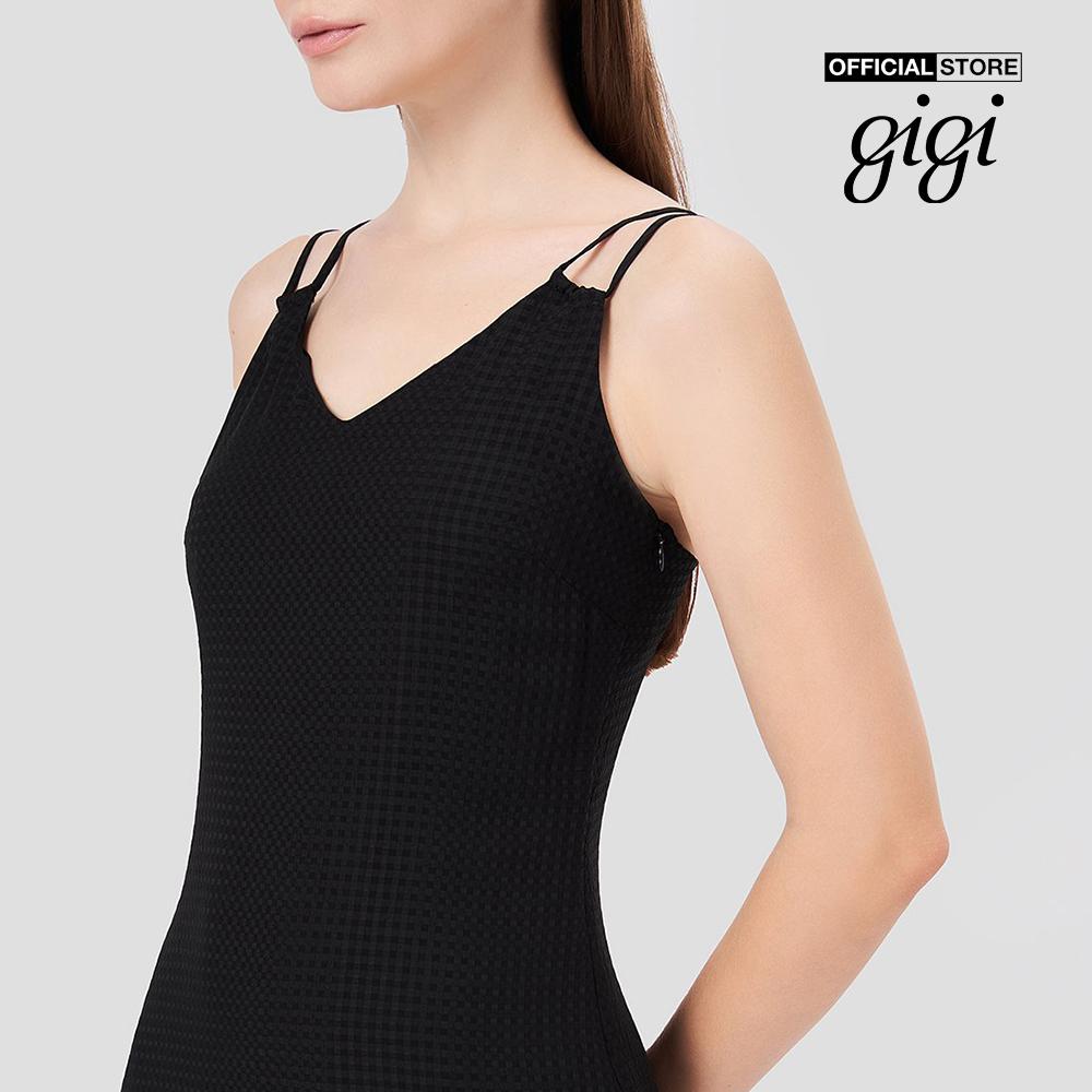 GIGI - Đầm midi hai dây cổ V phom suông G2103D211131
