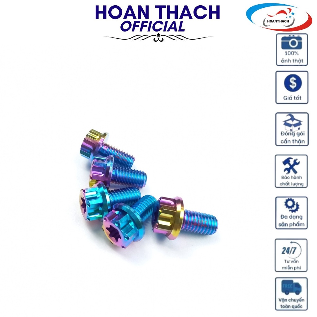 Ốc 8L10 Titan 7 màu Đầu Salaya gắn nhiều dòng xe ,SP017501 (giá 1 con)