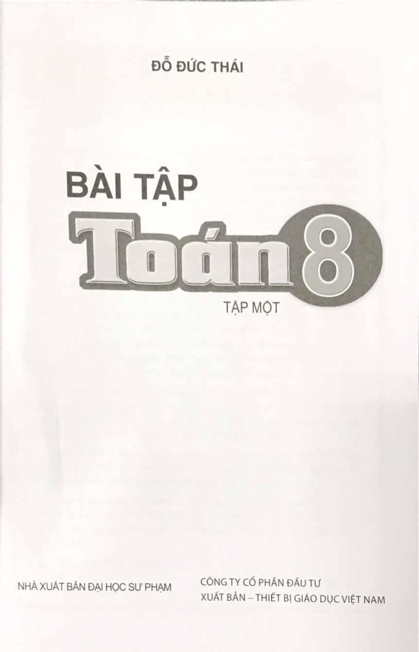 Bài Tập Toán 8 - Tập 1 (Cánh Diều) (2023)