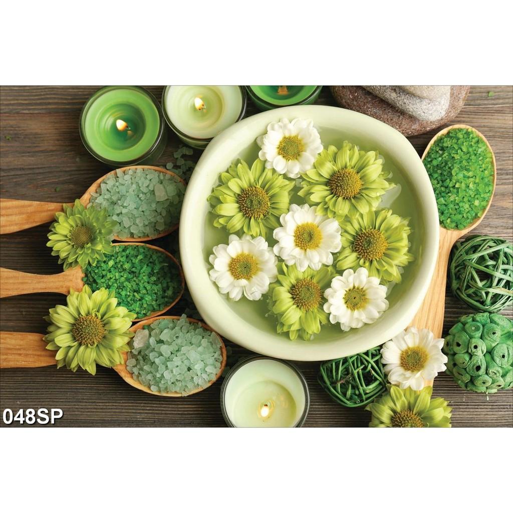 TRANH DÁN TƯỜNG 3D SPA NHẸ NHÀNG SP48 - TRANH NAIL - PHUN XĂM - SALON TÓC - NỐI MI - YAN SHOP