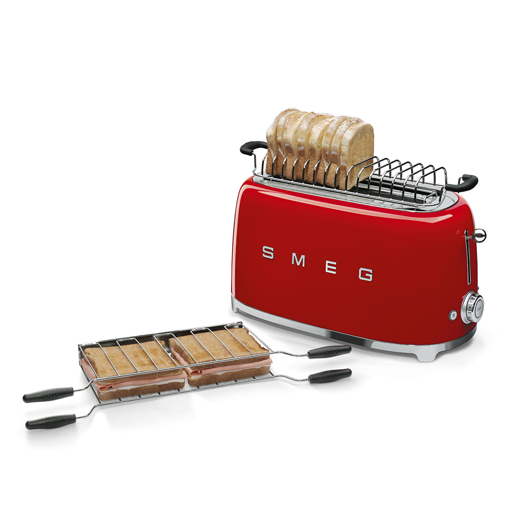 Máy nướng bánh mỳ 4 lát Smeg TSF02RDEU Hàng chính Hãng