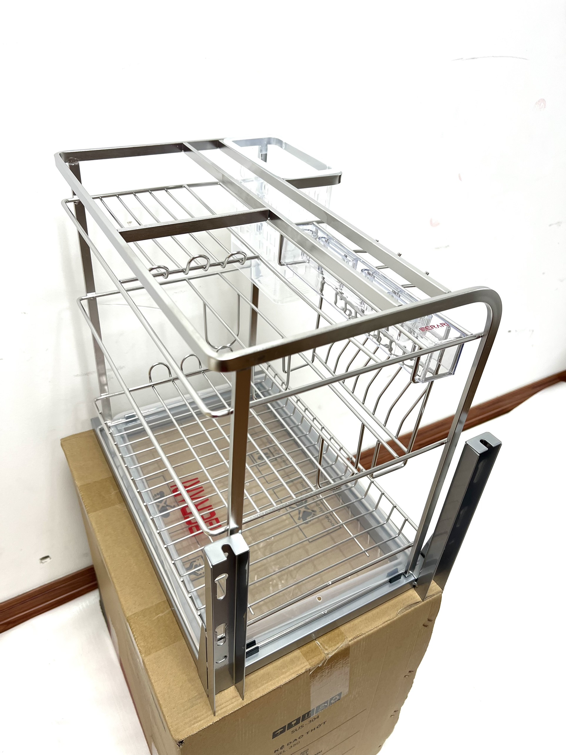 Giá đựng dao thớt gia vị 2 tầng